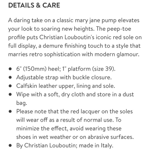 Authentic Christian Louboutin ‘Alta poppins’ Mary Jane Nude Size 39 with box - Picture 11 of 11